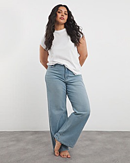 24/7 Super Light Wash Wide Leg Jeans