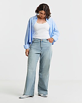 Light Wash 24/7 Stretch Wide Leg Jeans