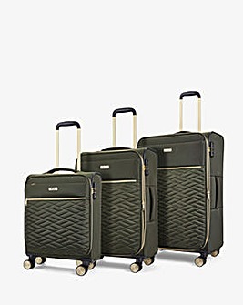 Rock Sloane 3pc Suitcase Set Khaki