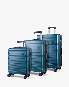 Rock Lisbon 3pc Suitcase Set Pine Green