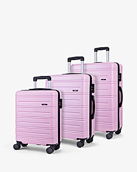 Rock Lisbon 3pc Set Suitcase Powder Pink