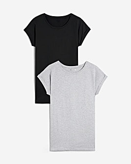 2 Pack Short Sleeve Boyfriend T-shirts