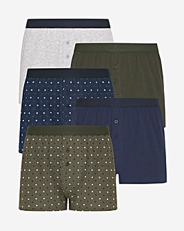 Pack Of 5 Polka Dot Mix Loose Boxers