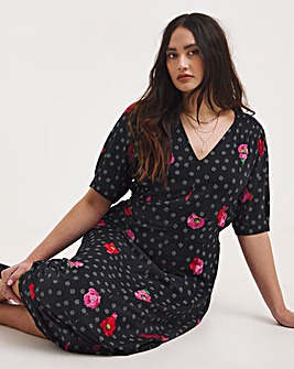 Joe Browns Jersey Vintage Valerie Floral Spot Dress
