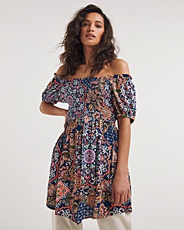 Joe Browns Paisley Crinkle Bardot Tunic