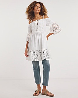 Joe Browns Cold Shoulder Broderie Tunic