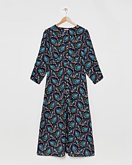 Joe Browns Blue Multi Paisley Button Through Maxi Dress