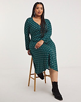 Joe Browns Teal Decadent Deco Jersey Dress