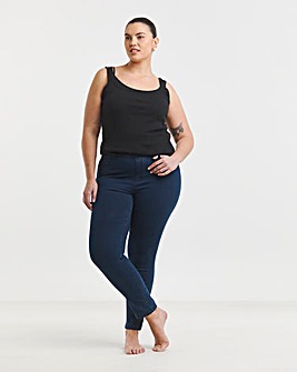 Dark Blue Stretch Slim Pull On Jeggings