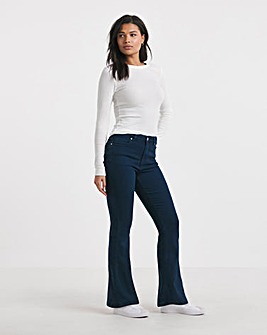 Indigo Highwaist Super Stretch Flare Jeans