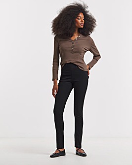 Black Stretch Slim Pull On Jeggings