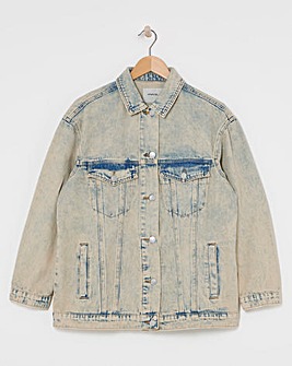 Simply Be Light Wash Boyfriend Denim Jacket