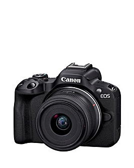 Canon EOS R50 APS-C Mirrorless Camera inc RF-S 18-45mm Lens - Black