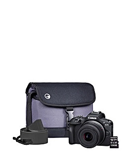 Canon EOS R100 APS-C Mirrorless Camera inc 128GB SD Card & Kit - Black