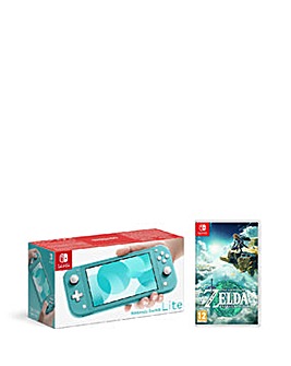 Nintendo Switch Lite Turquoise Console with Zelda: Tears of the Kingdom