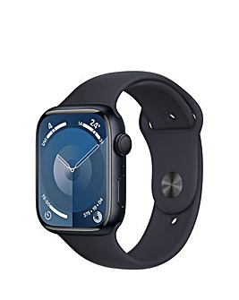 Apple Watch Series 9 GPS 45mm Midnight Aluminium Case with Sport Band - S/M