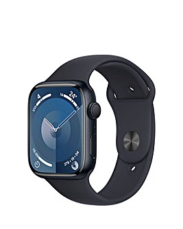 Apple Watch Series 9 GPS 45mm Midnight Aluminium Case with Sport Band - M/L