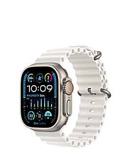 Apple Watch Ultra 2 GPS + Cellular, 49mm Titanium Case with White Ocean Band