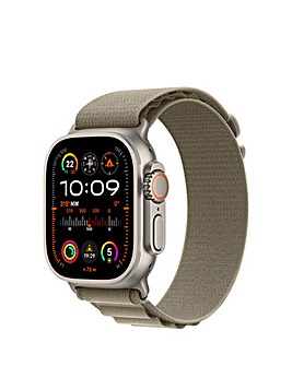 Apple Watch Ultra 2 GPS + Cellular 49mm Case with Olive Alpine Loop - Small