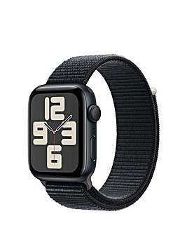 Apple Watch SE GPS 44mm Midnight Aluminium Case, Midnight Sport Loop