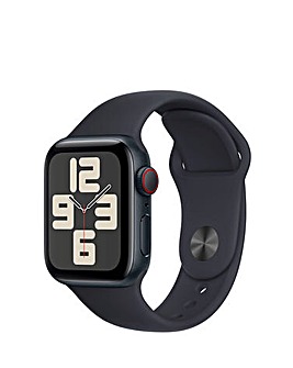 Apple Watch SE Cellular 40mm Midnight Aluminium Case, Midnight Sport Band - M/L