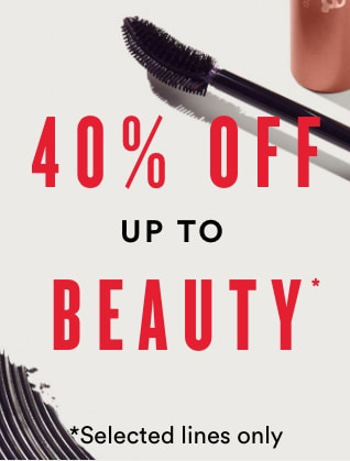 up to 40% off beauty