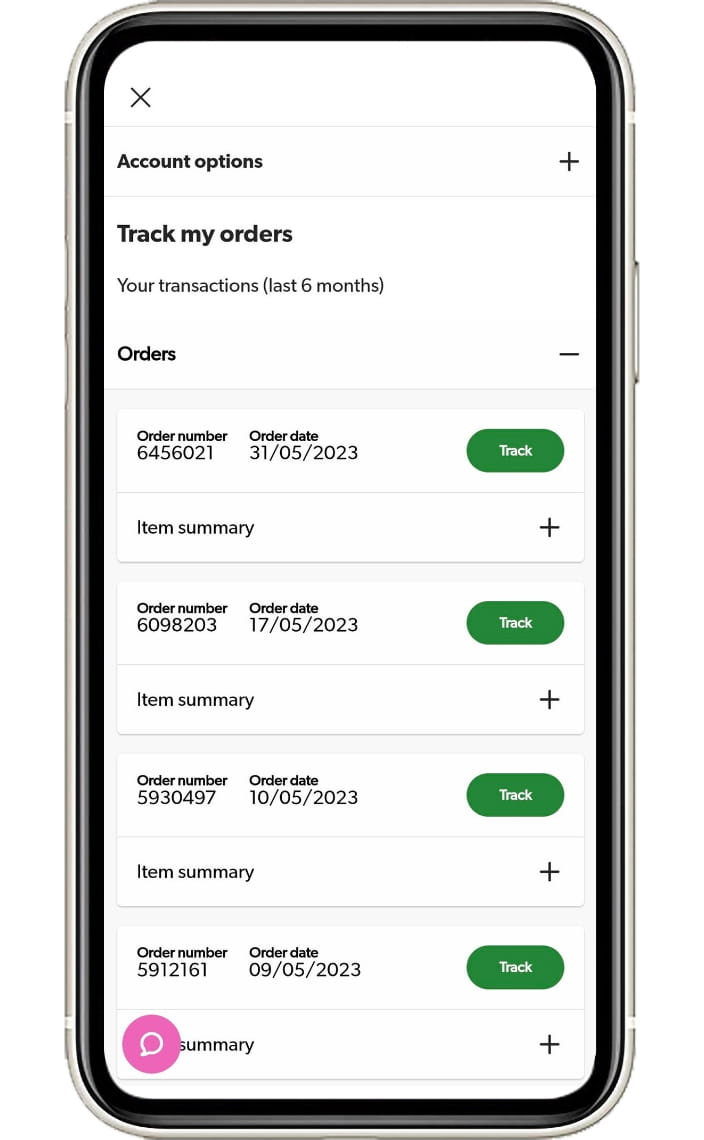 Order tracking