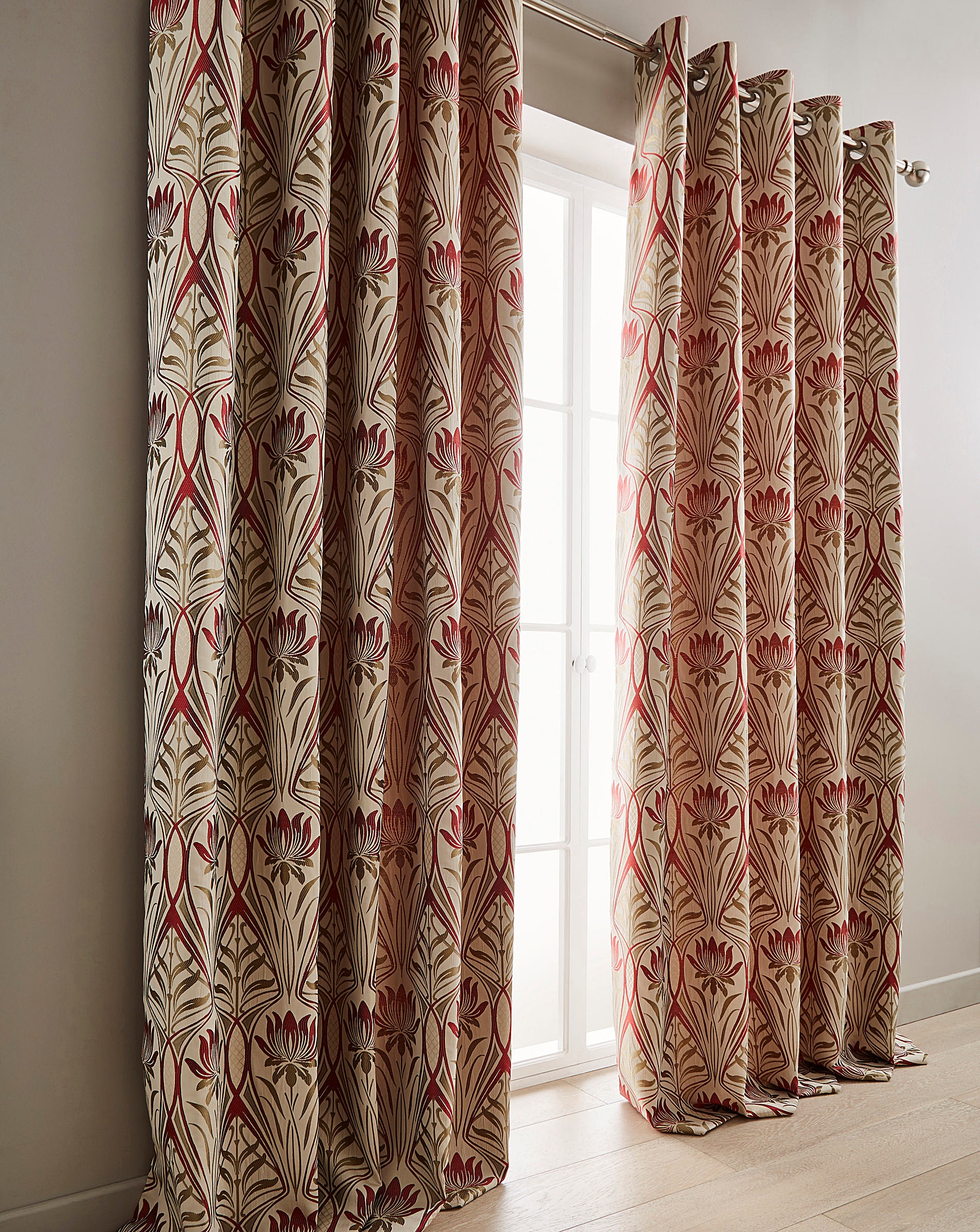 Riga Lined Eyelet Curtains Premier Man