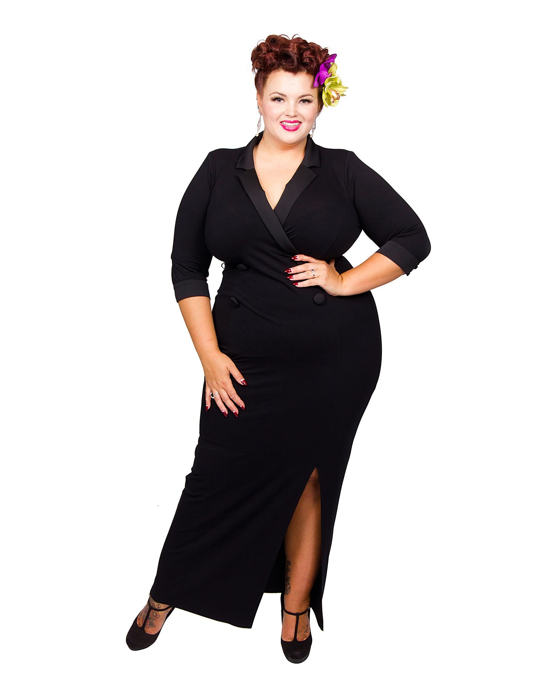 Tuxedo Maxi Dress