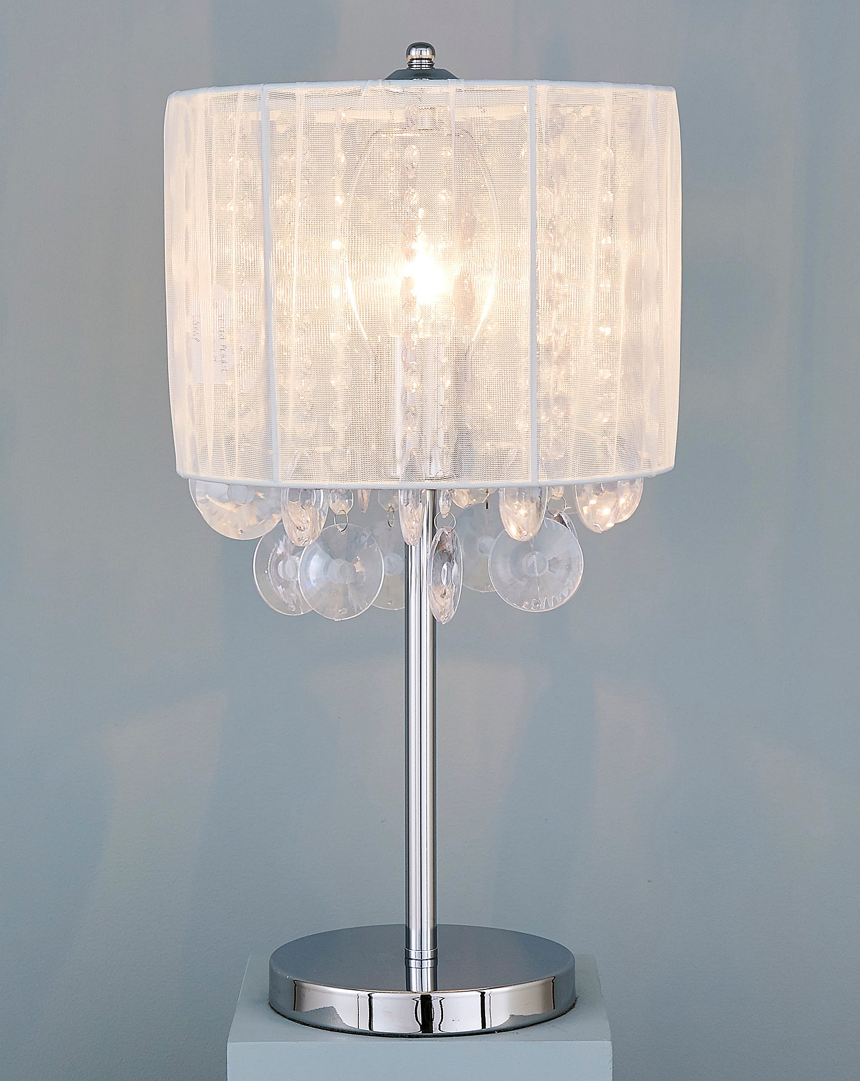 Voiled Acrylic Drop Table Lamp J D Williams
