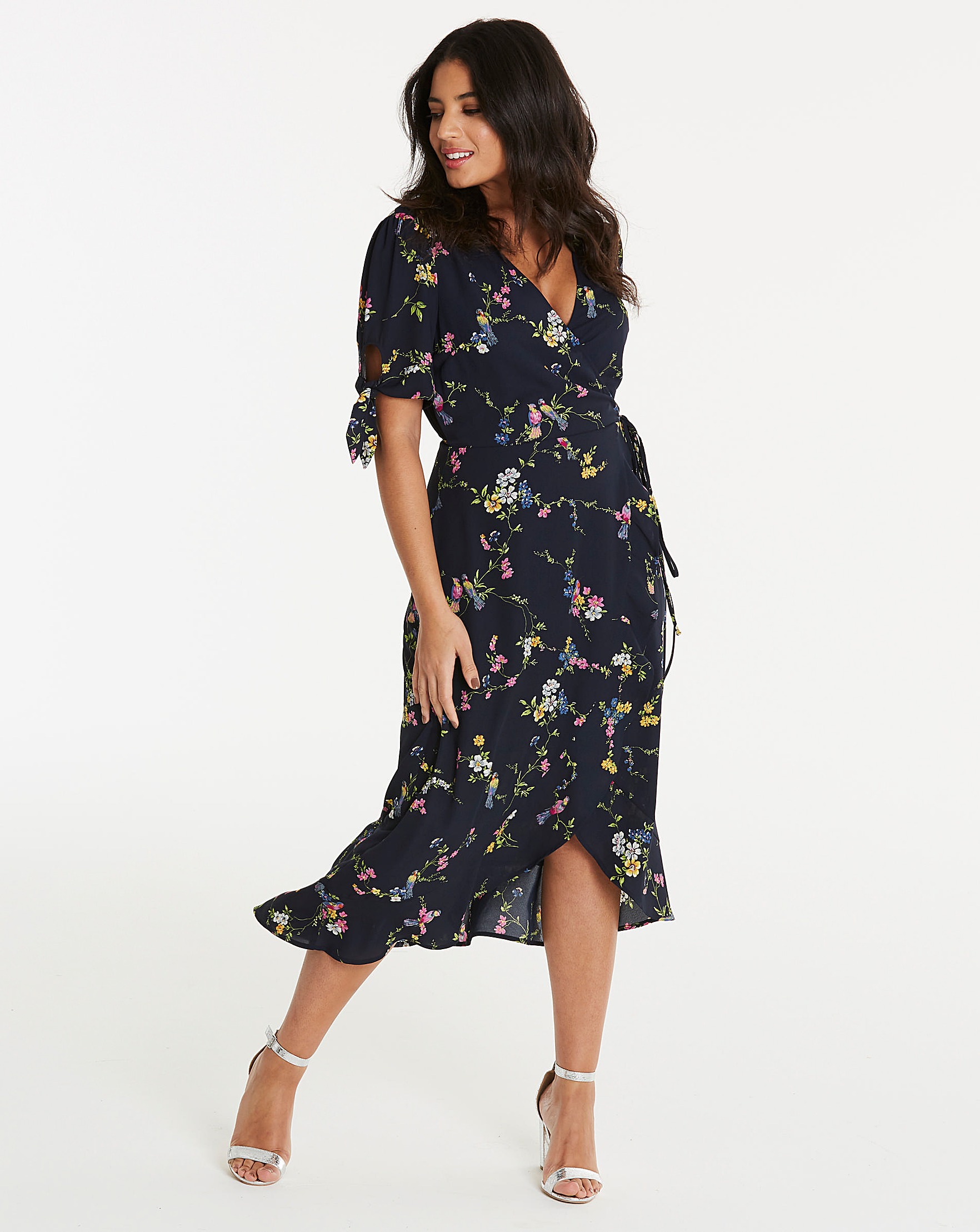 oasis bird print shirt dress