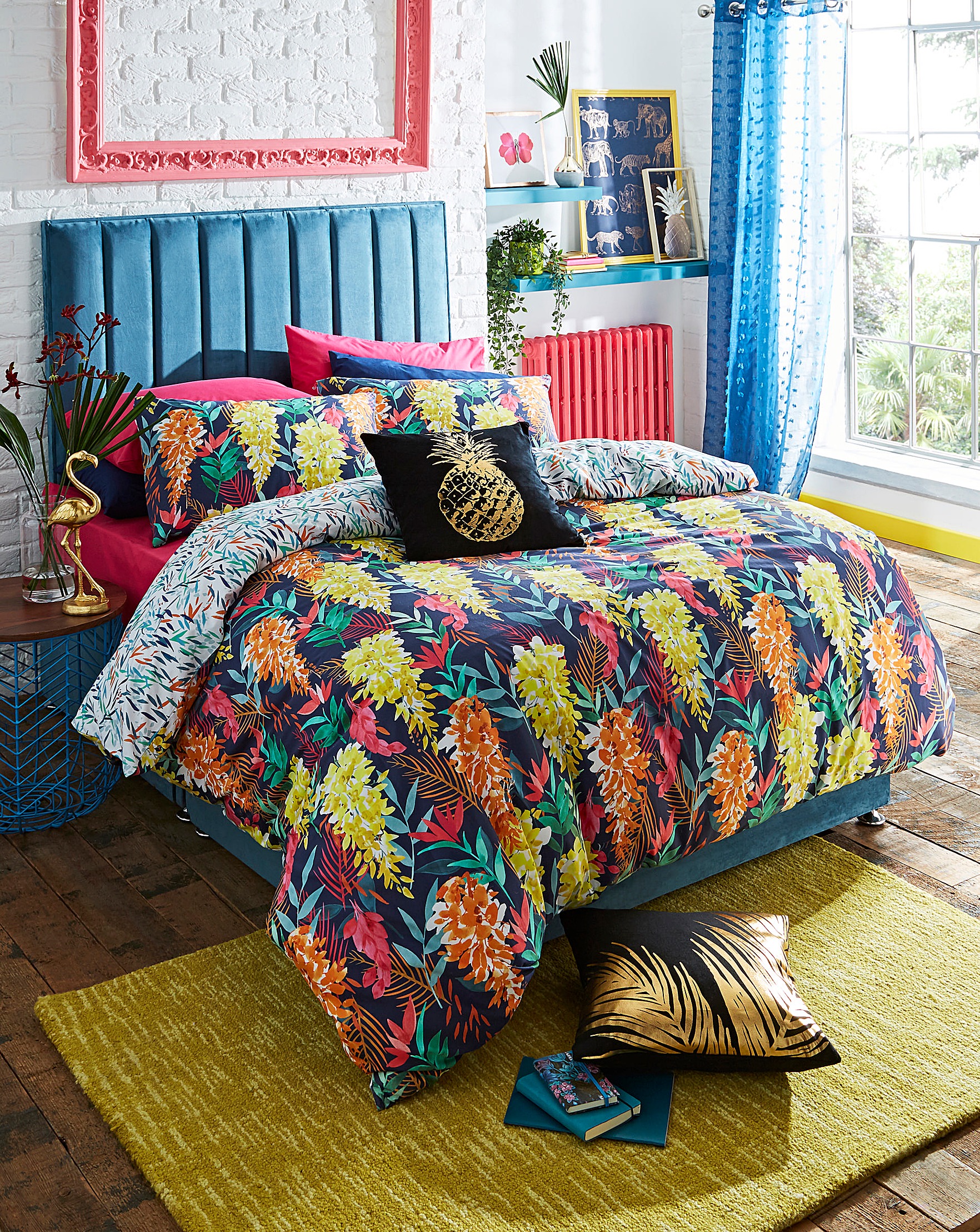 Valencia Cotton Duvet Cover Set Fashion World Valencia Cotton Digital Print Duvet Cover Set