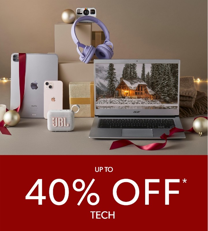 Up to 40% off* tech