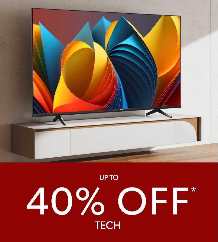 Up to 40% off* tech