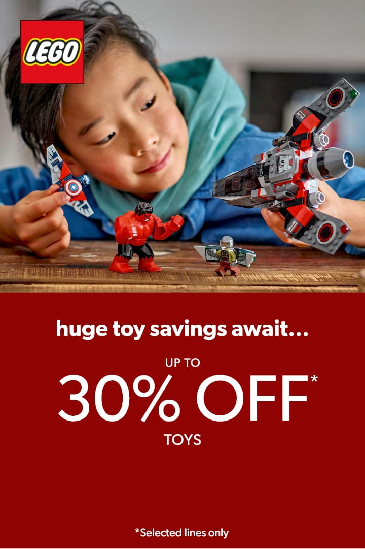 Up to 30% off* toys