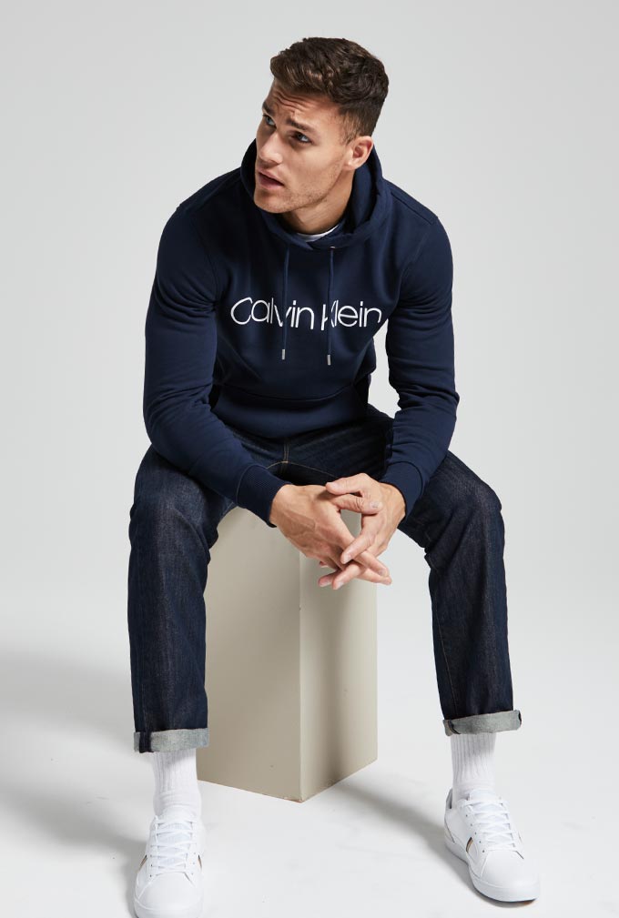 Calvin Klein Cotton Front Logo Hoodie