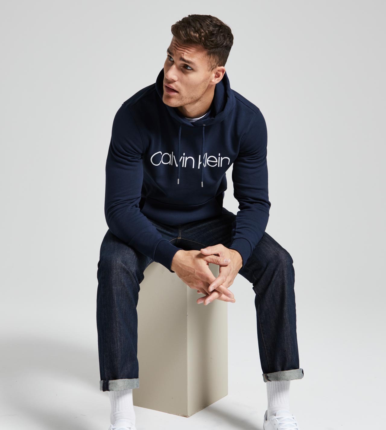 Calvin Klein Cotton Front Logo Hoodie