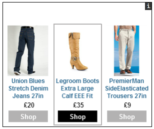 Example of advertising on an external website