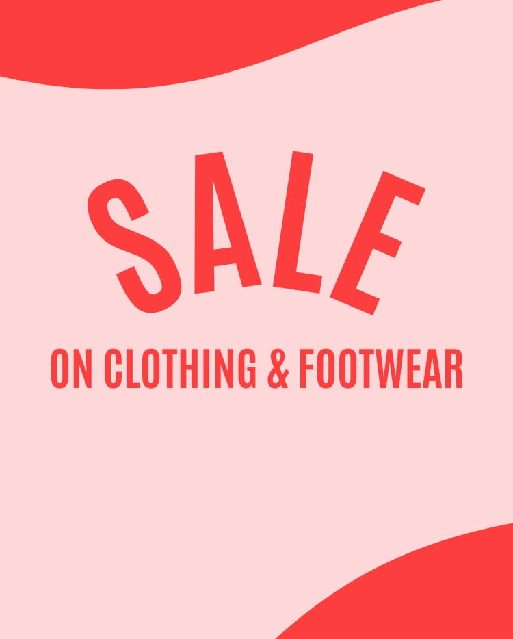 Sale on clothing & footwear