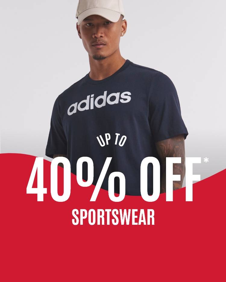 Up to 40% off* sportswear