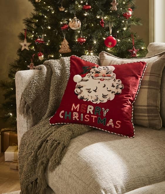 Christmas cushions and throws