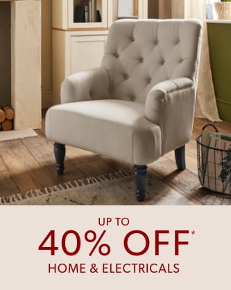 Up to 40% off* home & electricals
