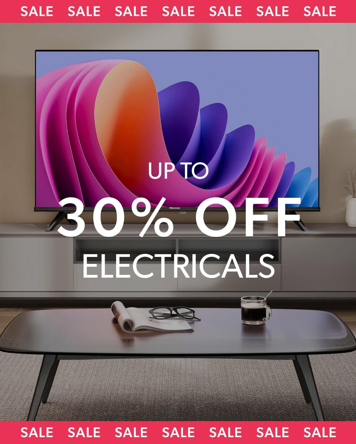 Up to 30% off electricals