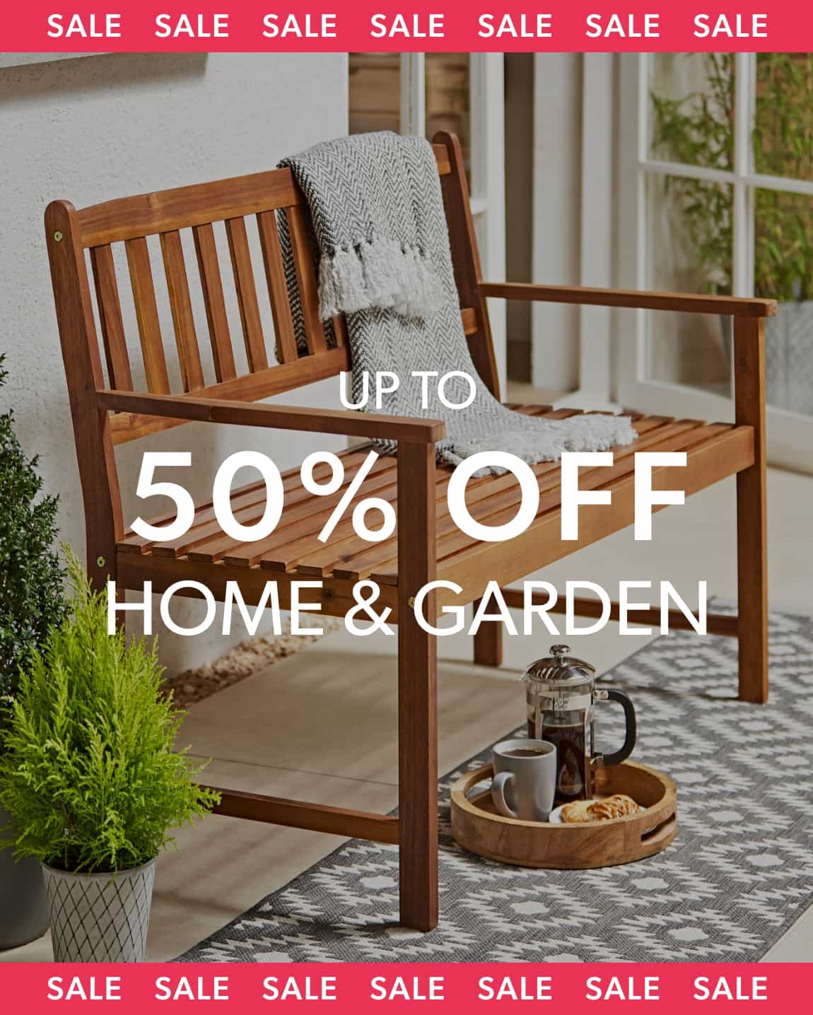 Up to 50% off home and garden