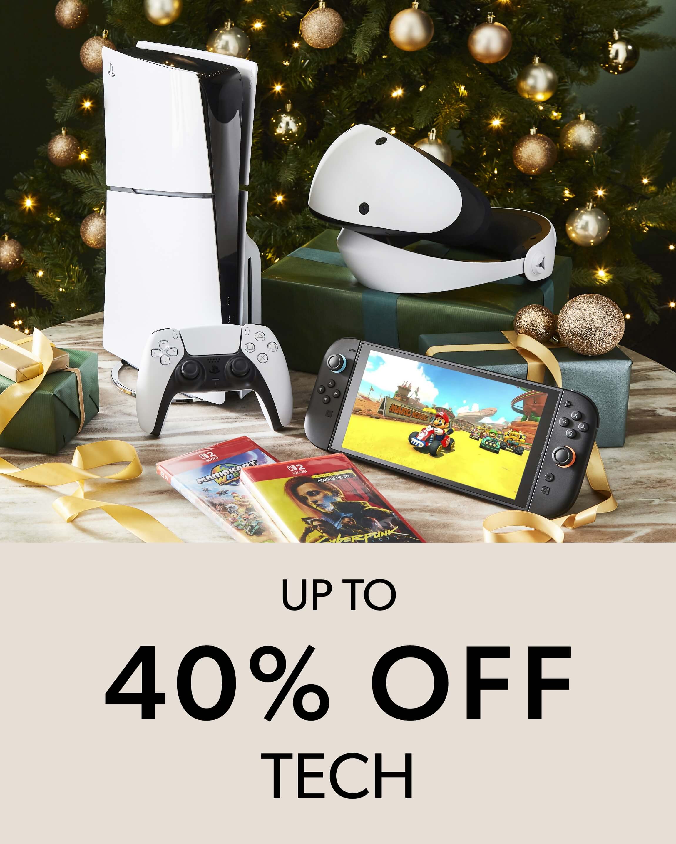 Up to 40% off tech